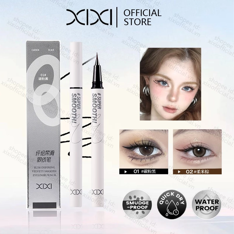 XIXI Đen Slim Line Bút Kẻ Mắt Bút Chì Dễ Dàng Vẽ Kẻ Mắt Chống Thấm Nước Lâu Dài Nhanh Khô Bút Kẻ Mắt Dạng Lỏng NO.D944