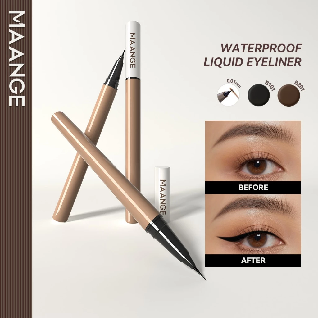 Bút kẻ mắt MAANGE dạng lỏng chống thấm nước lâu trôi nhanh khô