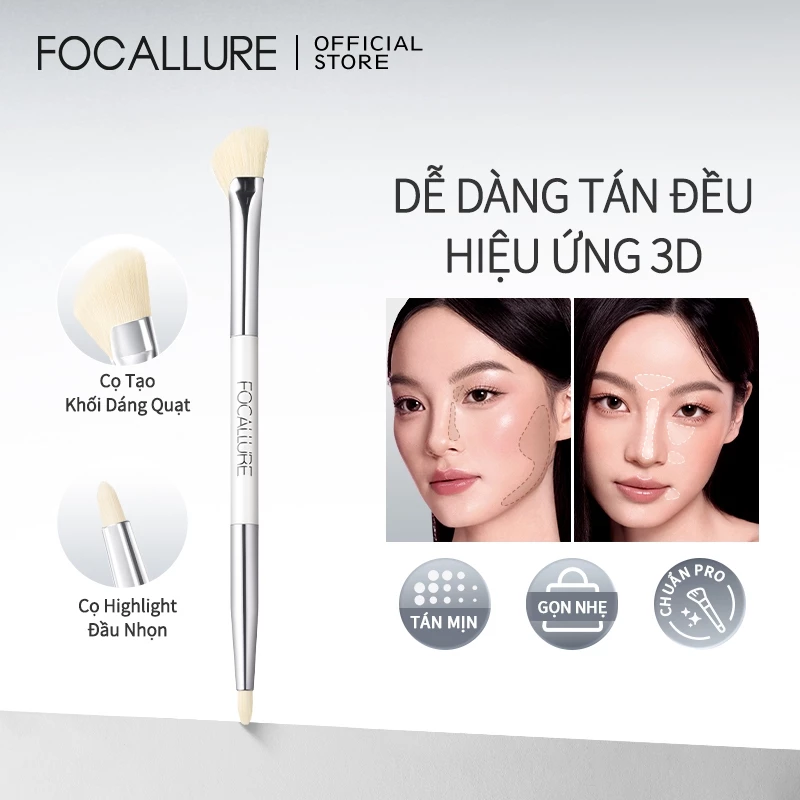 Bàn chải tô sáng & đường viền hai đầu FOCALLURE