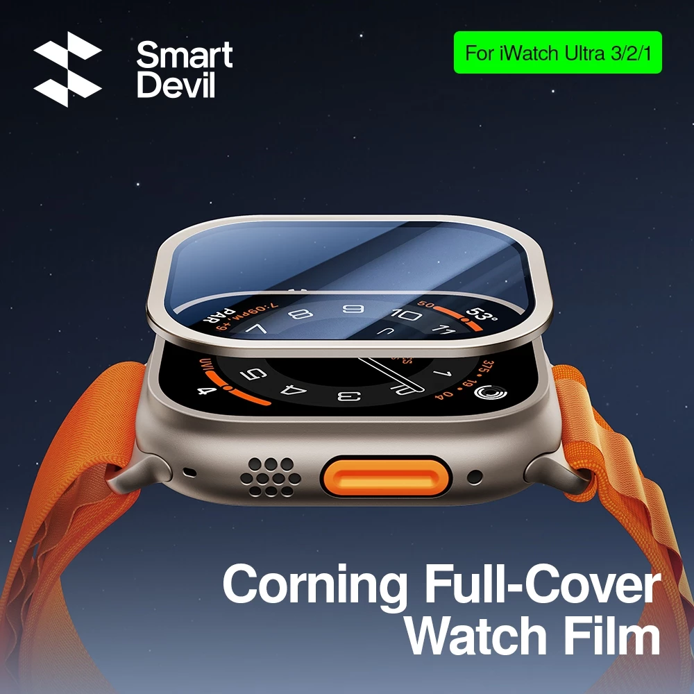 Phim Đồng Hồ Full-Cover SmartDevil Cho iWatch Ultra 3 / 2 / 1 HD Hình Ảnh Chính Hãng Chất Lượng Điều Khiển Cảm Ứng Với Không Độ Trễ Chống Trầy Xước Chống Mài Mòn Cao Cấp Chống Cháy Nổ