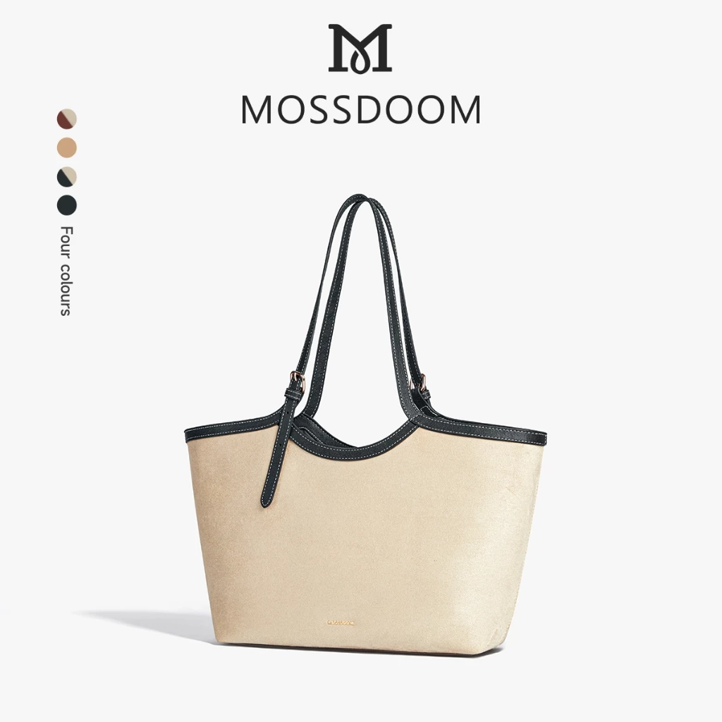 MOSSDOOM Marvelle Bag Nữ Mới Túi Tote Retro Da Lộn Hoàn Thiện Dung Tích Lớn Túi Đeo Vai Thời Trang Cao Cấp