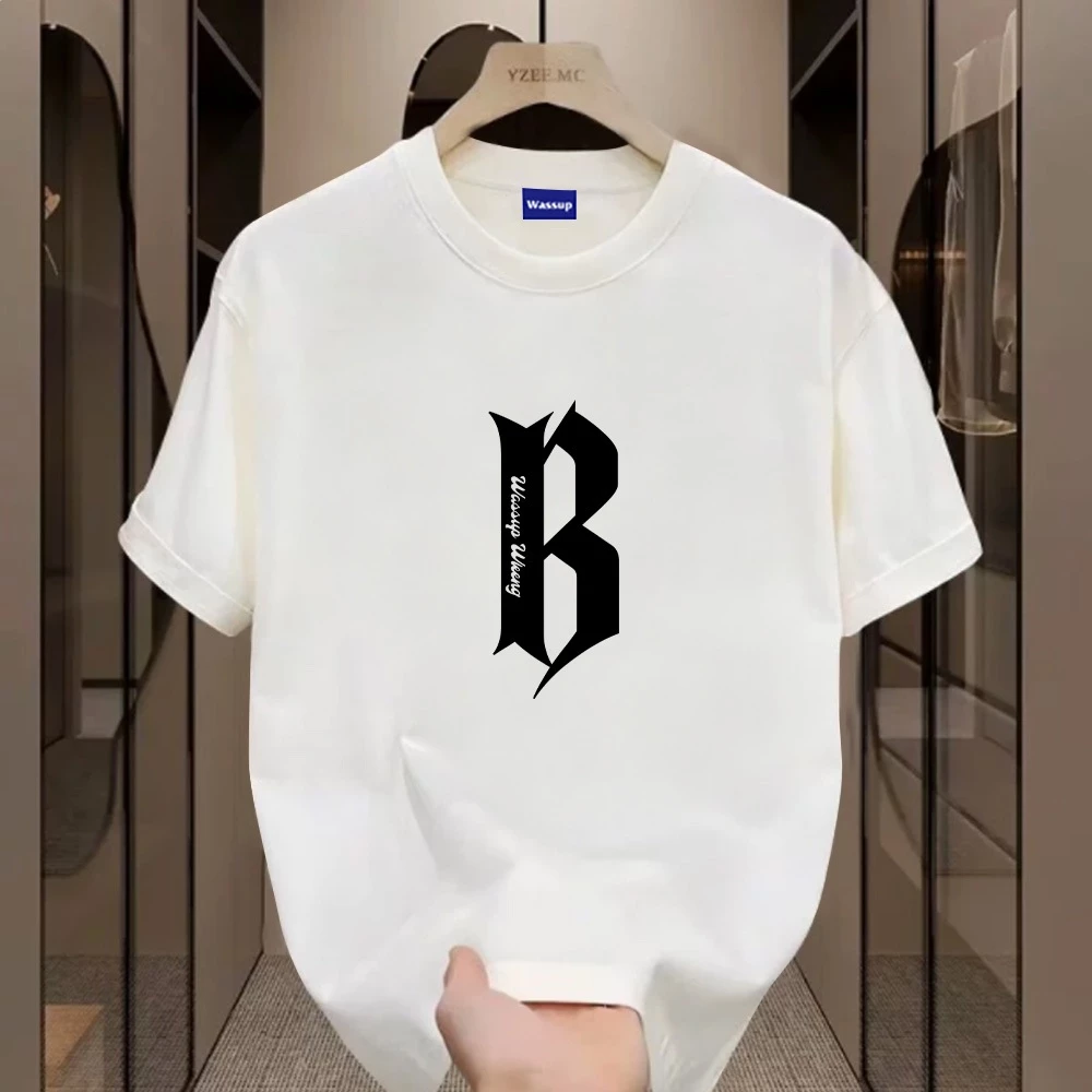 ✨Hàng có sẵn✨ WASSUP mẫu in chữ thời trang - Áo thun nam mới! cotton, thời trang, Unisex.