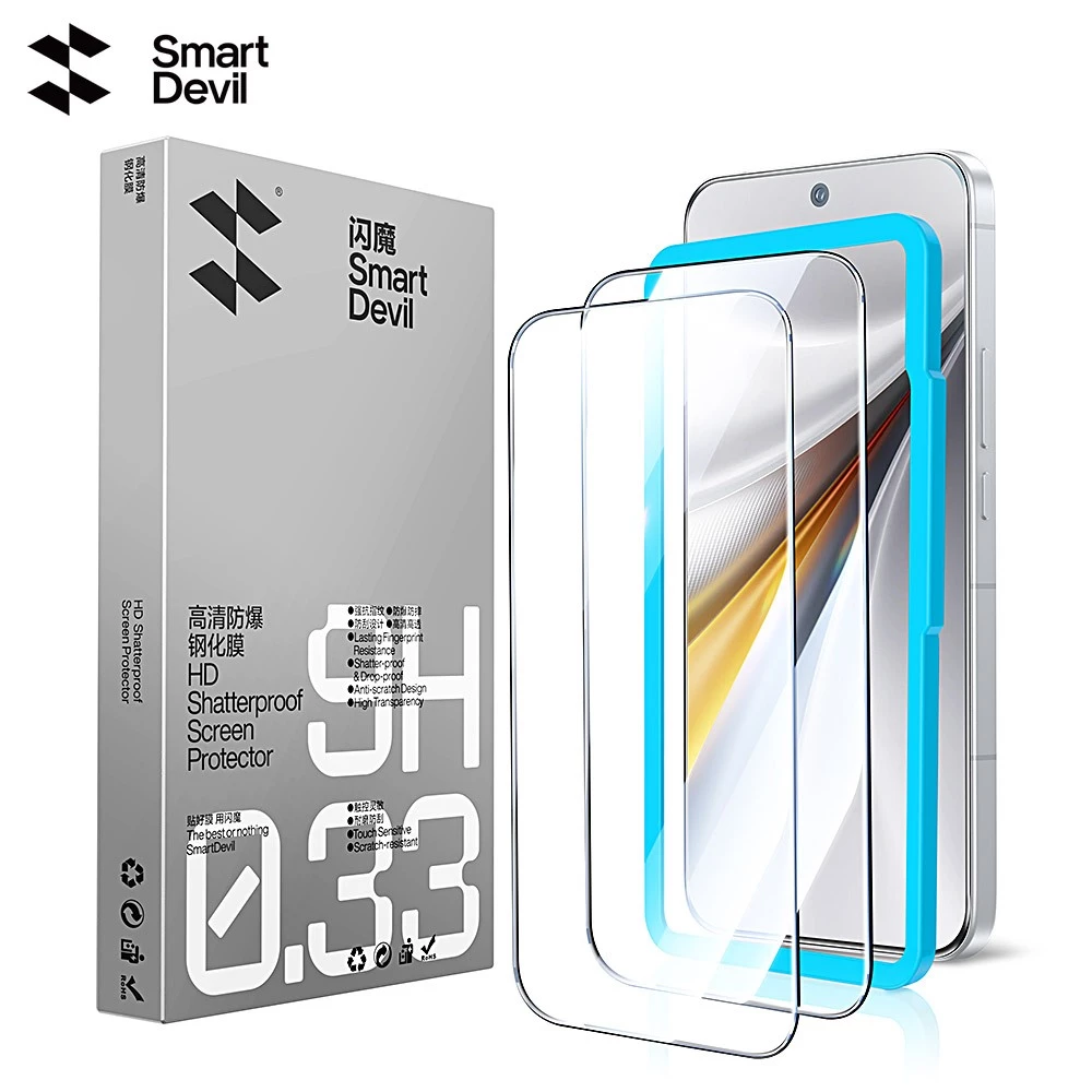 Kính cường lực SmartDevil HD / Tấm bảo vệ màn hình cho Vivo iQOO 15 Ultra / 13 / 12 / 11 / Z11 Turbo / Z11x / Z10 Chống vân tay và chống rơi toàn màn hình chống ánh sáng xanh