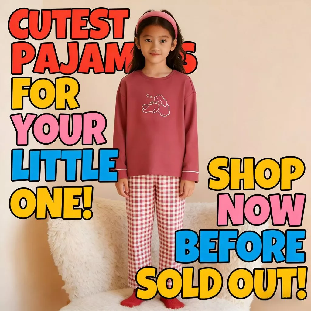 Flash Sale Quần Áo Trẻ Em Áo Ngủ Cổ Tròn Dài Tay Đơn Giản Cho Bé Gái Trong 7 - 8 Tuổi
