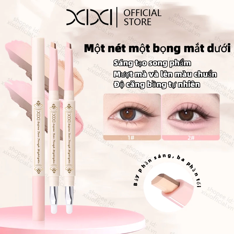 XIXI Matte Double-end Lying Silkworm Pen Chống Thấm Nước Chống lem Tự Nhiên 3D Plump Eye Makeup Tạo Đôi Mắt Tròn Lớn NO.D935
