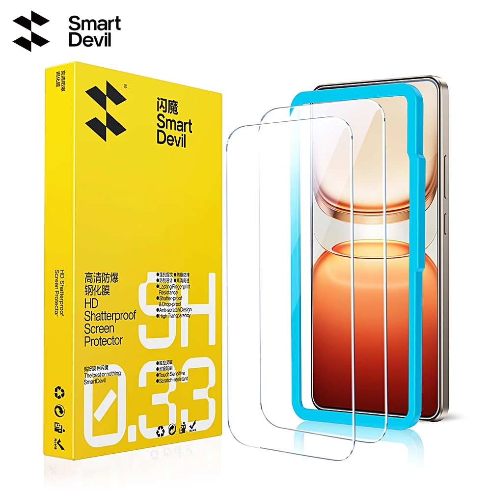 Kính cường lực SmartDevil 2.5D cho Vivo iQOOZ11 / Z10 / Z9 / Z8 / Z3 / Z6 / Z7 / Z5 HD Chống rơi chống cháy nổ
