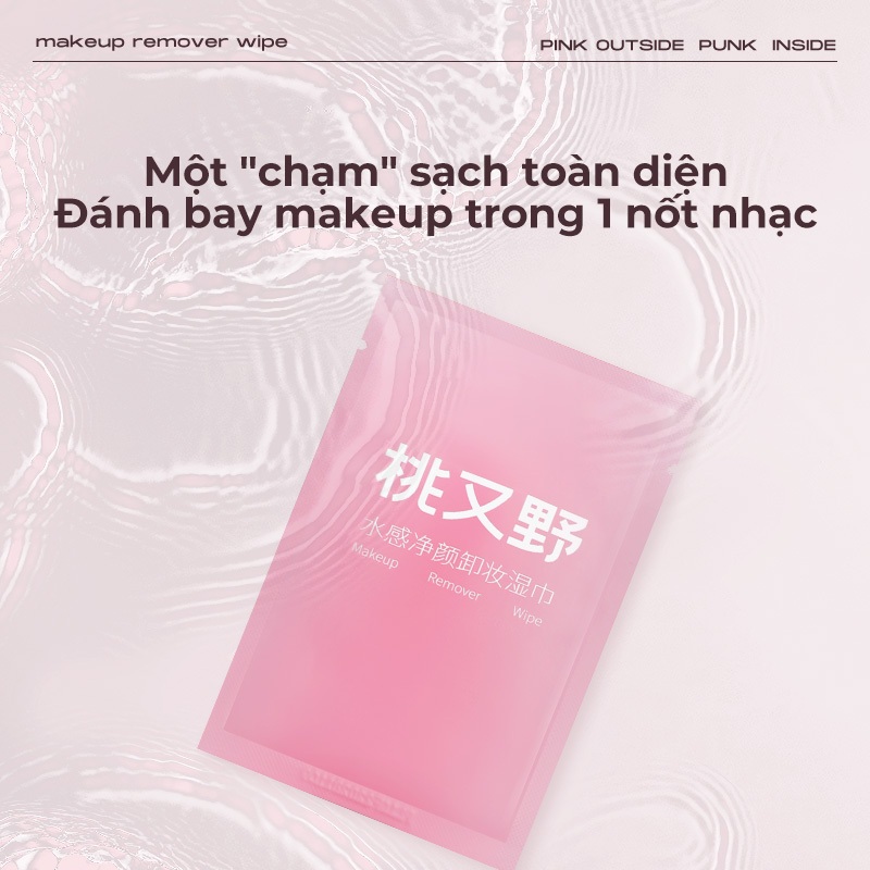 Khăn lau trang điểm dưỡng ẩm PinPunk Gói đơn Thân thiện với du lịch