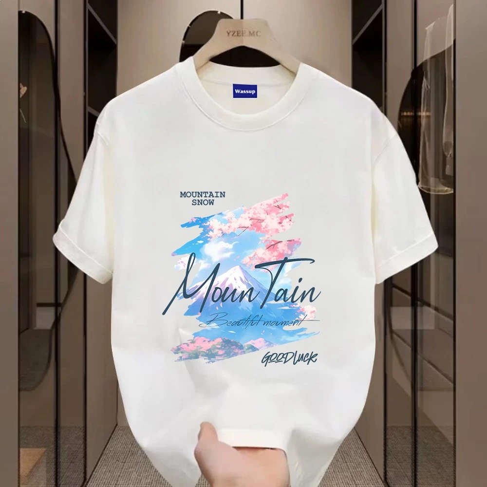 ✨Hàng có sẵn✨ WASSUP áo thun nam in hình núi đẹp - Mẫu mới! cotton, thời trang, Unisex.