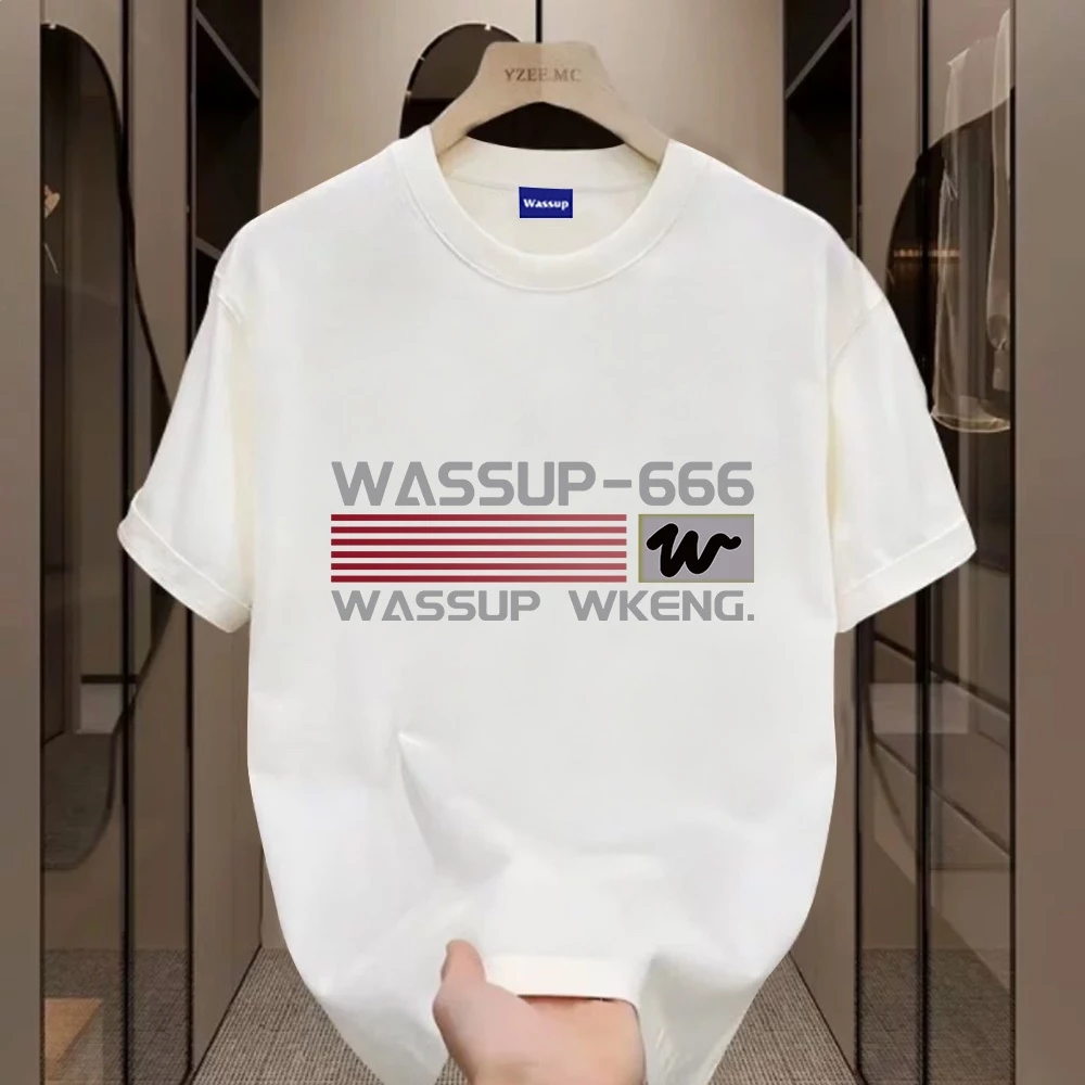 ✨Hàng có sẵn✨ WASSUP áo thun nam in họa tiết thời trang - Mẫu mới! cotton, thời trang, Unisex.