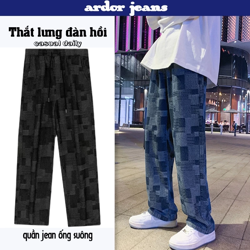 [ardor]Quần jean nam Ống Rộng baggy ống suông thời trang và phổ biến kiểu Mỹ retro dáng rộng giản dị thiết kế boy phố quần dài cao cấp phong cách unisex chất lượng