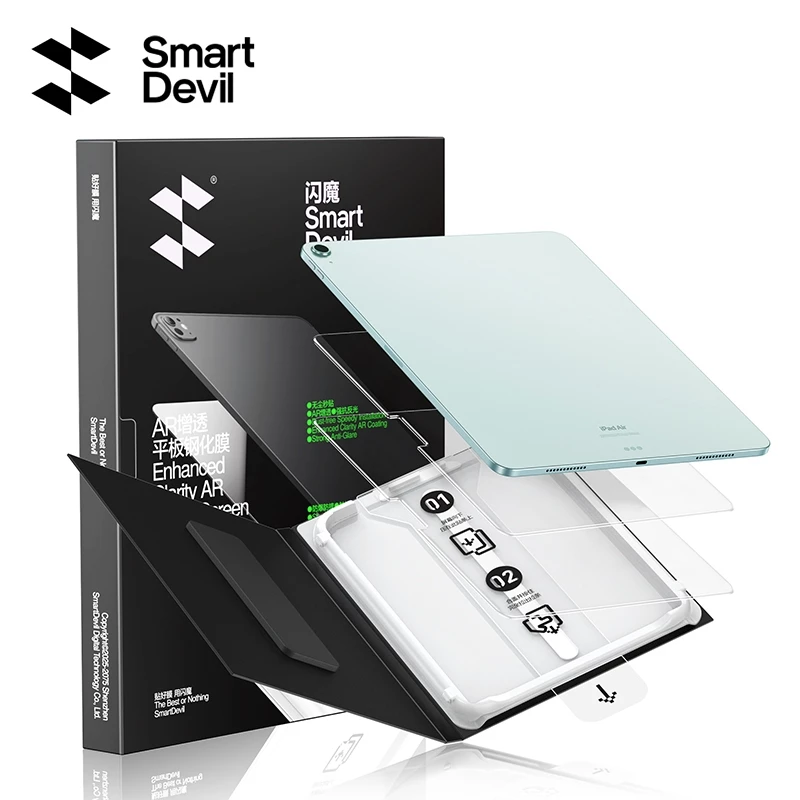 Kính cường lực SmartDevil 2.5D HD cho iPad Air6 / Mini7 / Air5 / 4 / 2022Pro / 2021 Bảo vệ mắt toàn màn hình