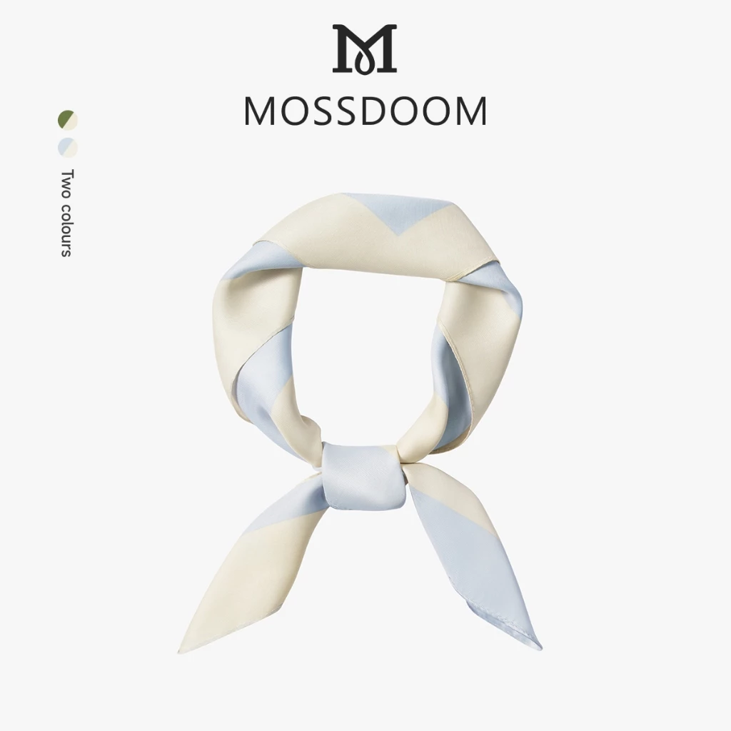 MOSSDOOM Khăn lụa Satin đa chức năng Thiết kế hai tông màu Túi xách Phụ kiện dành cho người phụ nữ hiện đại