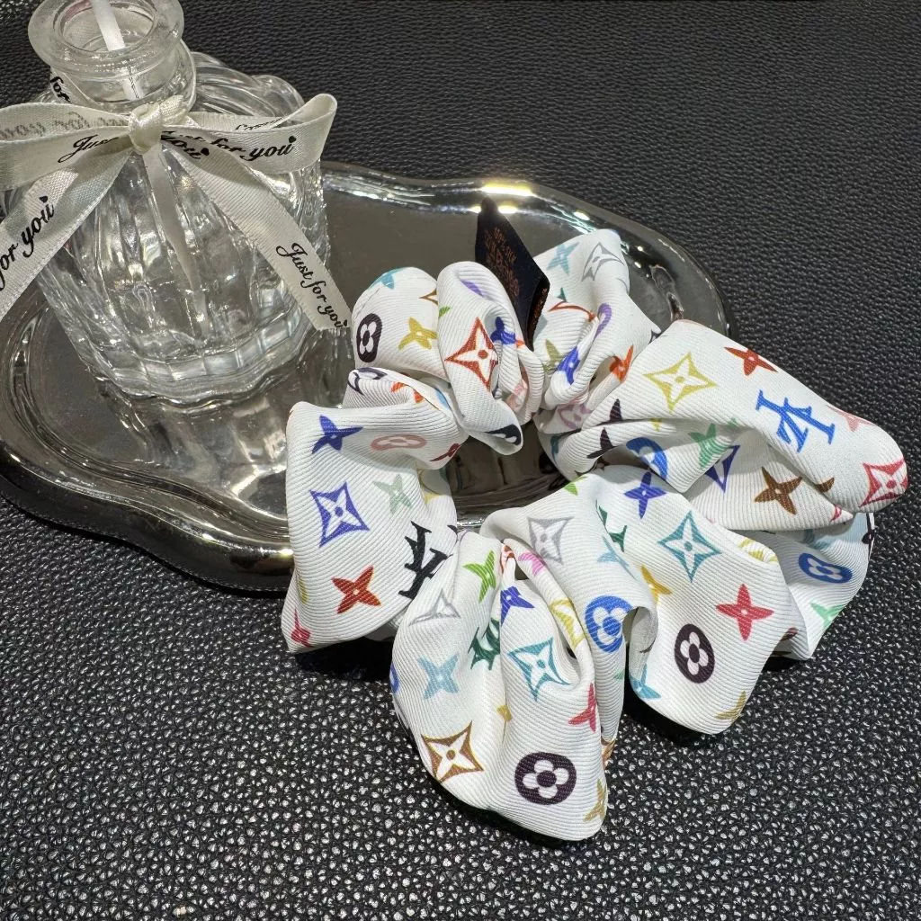 Presbyopic Tươi Tóc Thời Trang Đơn Giản Ngọt Ngào Họa Tiết Chữ Đuôi Ngựa Scrunchy Vòng Đầu Dây Phụ Kiện Tóc