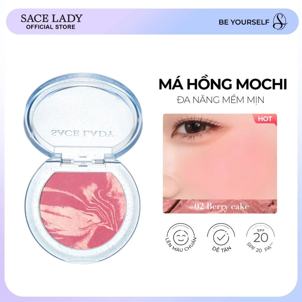 SACE LADY Blush Mochi Bouncy đa năng má hồng mềm mại  SACE LADY 5G