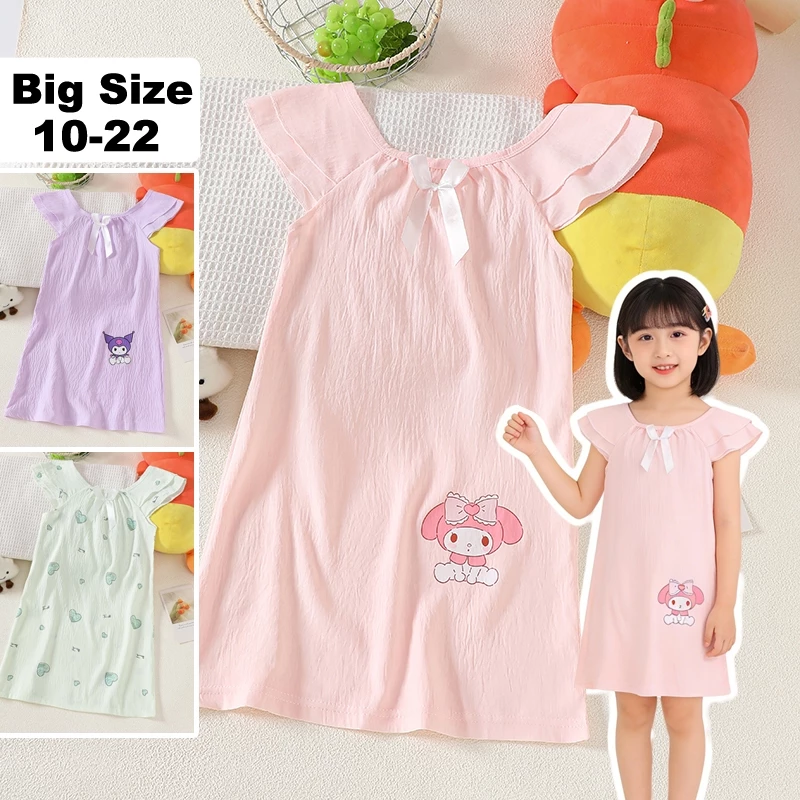 Bộ Đồ Ngủ Trẻ Em Cotton loungewear Phong Cách Hàn Quốc Váy Ngủ Bé Gái 9 - 10 Tuổi Váy Bé Gái