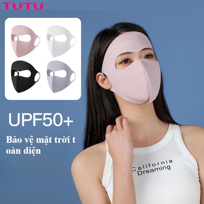 Mặt nạ chống nắng toàn mặt mùa hè nữ chống tia cực tím băng lụa ánh sáng mặt nạ chống nắng thoáng khí