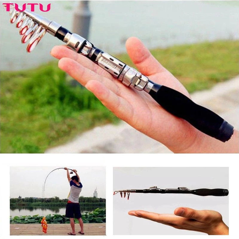 Cần Câu Đơn MINI Cần Câu Tay 1M Cacbon Cao Cấp Mini Fishing Rod