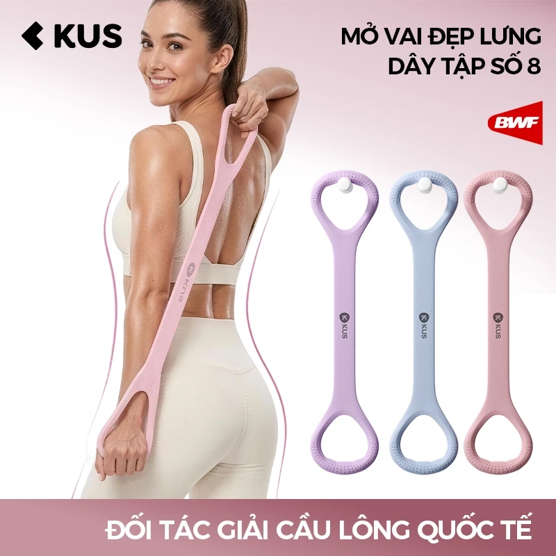 Dây Kéo Kháng Lực Số 8 Đa Năng  Tập Mở Rộng Vai, Săn Chắc Mông Bụng Dụng Cụ Yoga Gym Thể Dục Giảm