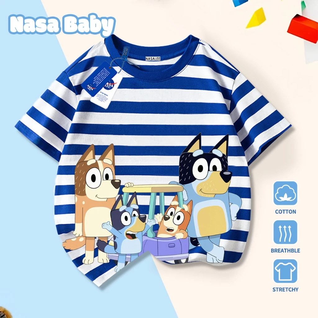 Áo thun tay ngắn in hình chó con dễ thương NASA, chất liệu cotton mùa hè, unisex, giao hàng trong 24 giờ.