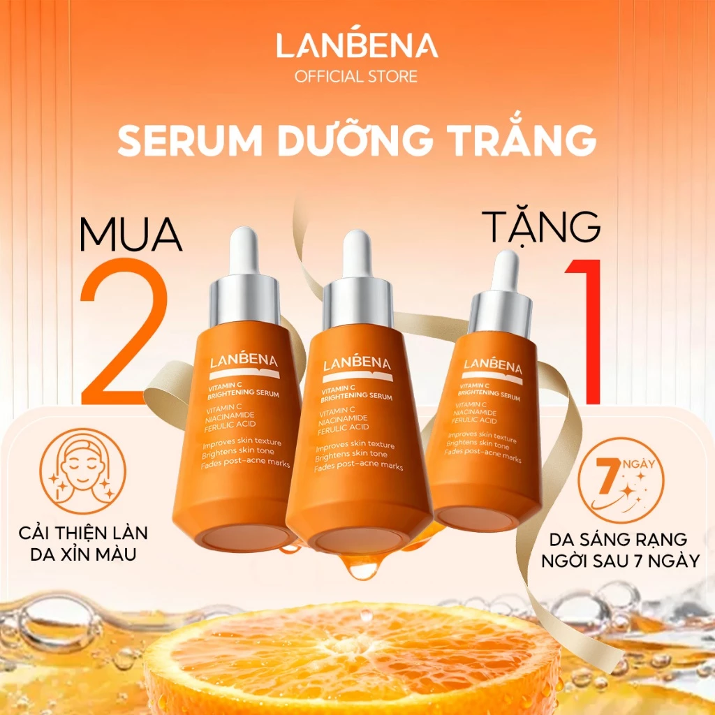 [Mua 2 Tặng 1]  LANBENA  Tinh chất dưỡng sáng da (15ml) - Serum dưỡng trắng da vitamin c kết hợp  Tinh Skincare