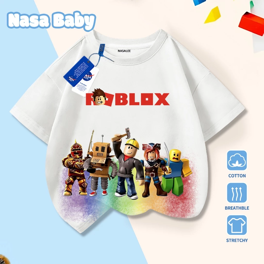 💥 Xu hướng hot 2026 💥 Áo thun trẻ em NASA họa tiết thế giới ảo thời trang — cotton — Unisex — Giao hàng ngay