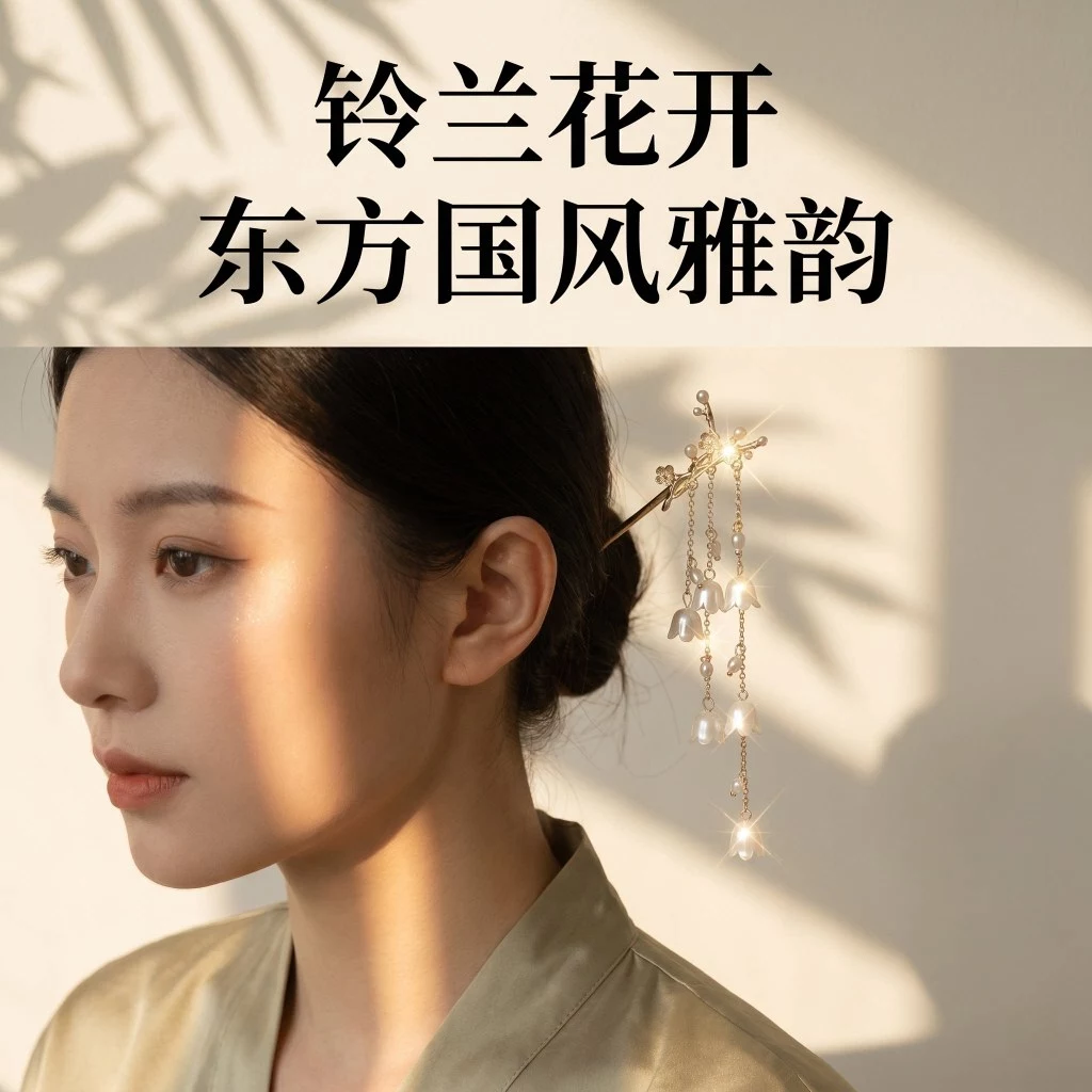 Kẹp tóc tua rua nữ cổ đại, phong cách Trung Hoa, kim loại sườn xám, phù hợp với hanfu và mũ đội đầu mùa hè