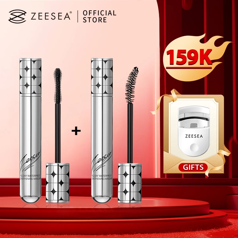 [Live Stream Link] Mascara COMBO 2 ZEESEA - Chống thấm nước, lâu trôi, 36H, Chống nhòe, Kéo dài, Làm đầy, Uốn tóc, Trang điểm, Chống mồ hôi / 1 cái + [Quà tặng miễn phí] Máy uốn mi 1 cái