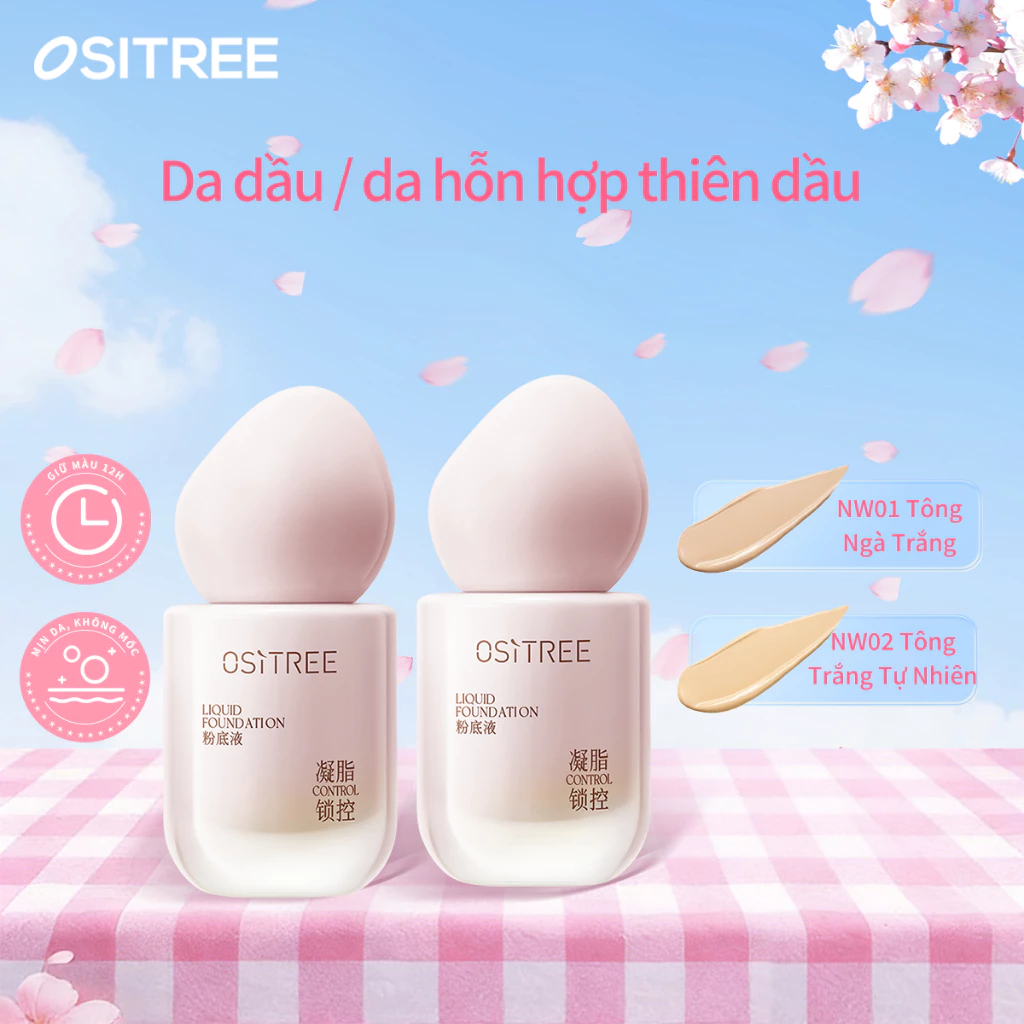 Kem nền lỏng Kiểm soát dầu dưỡng ẩm Kem nền chiết xuất tự nhiên