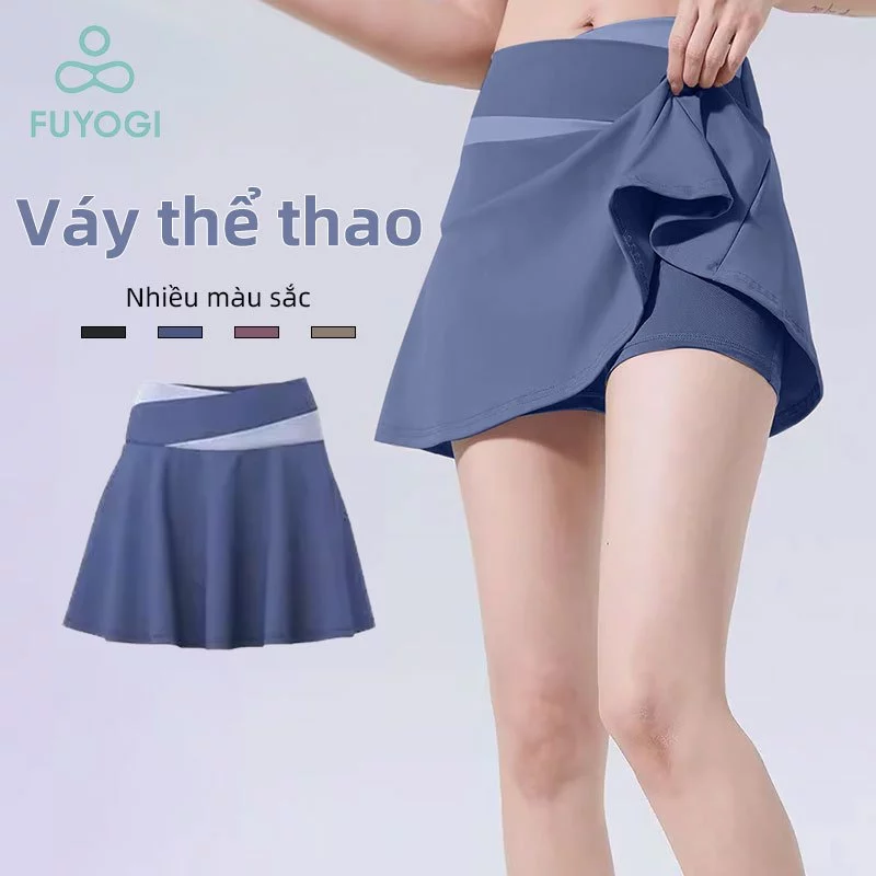 Váy thể thao FUYOGI thiết kế khối màu dành cho yoga và pilates