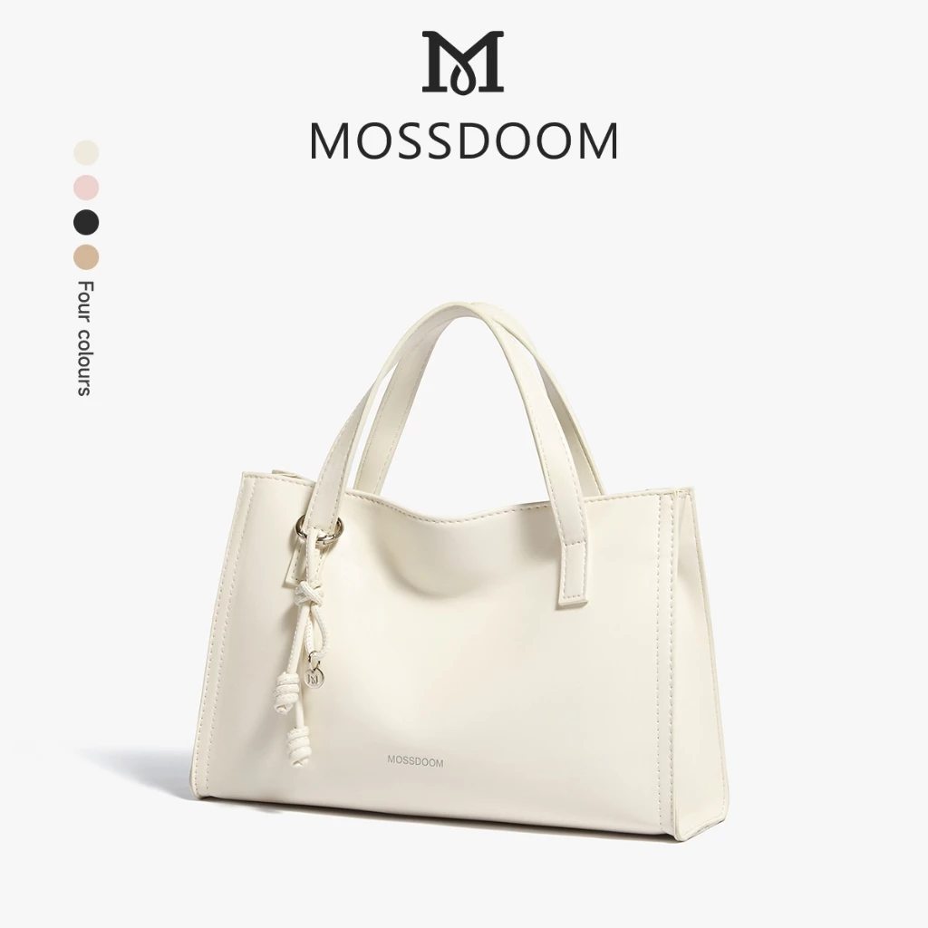 MOSSDOOM Vala Bag Túi xách màu trơn cổ điển dành cho công việc & du lịch đeo chéo có dây đeo có thể tháo rời & Túi tay cầm trên cùng