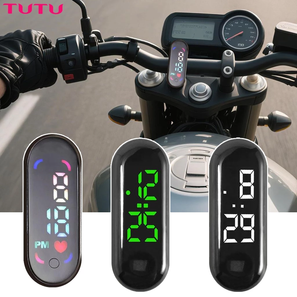 Đồng hồ phát sáng Đồng hồ kỹ thuật số nhỏ Độ bám dính mạnh Màn hình LED Bảng điều khiển ô tô Đồng hồ dính