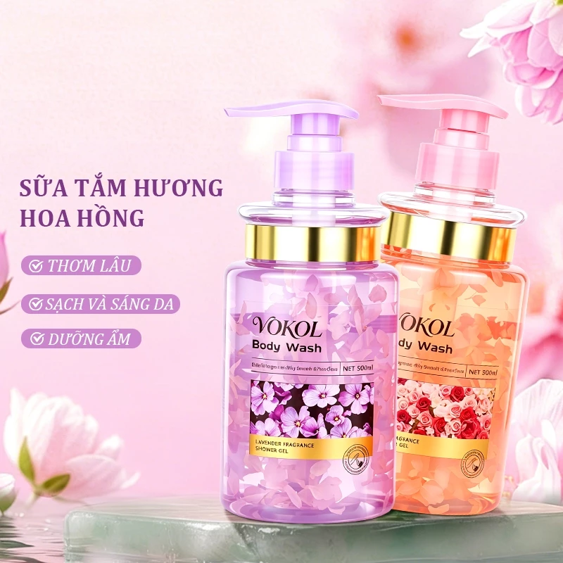 Sữa tắm VOKOL-Petal thơm lâu trôi, thơm mát, mượt mà và dịu dàng, gel tắm