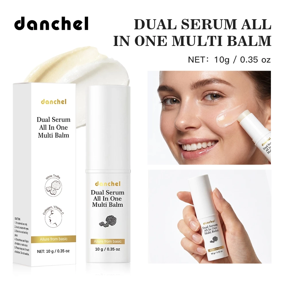 Danchel Trắng Truffle Dual Serum Balm Fade Fine Lines Cổ Mắt Nasolabial Hydrating Chăm Sóc Da Dính