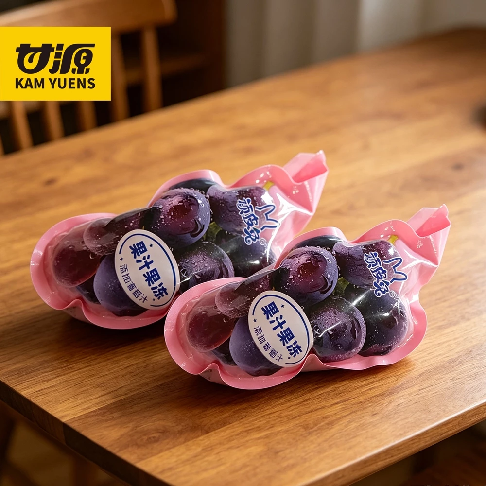 Thạch nước trái cây nhiều hương vị nho, xoài, chuối, đồ ăn vặt cho bé.