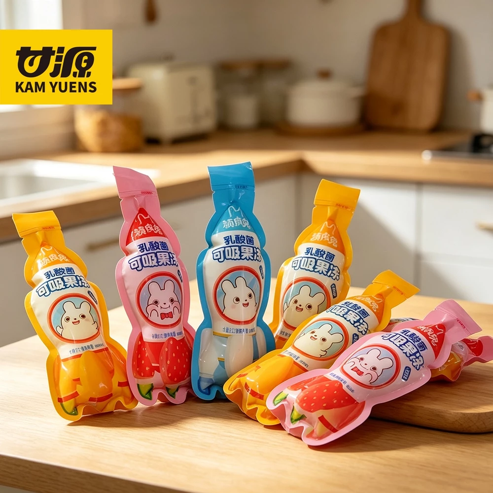 Thạch hút men sữa nhiều hương vị, món ăn vặt yêu thích cho bé.