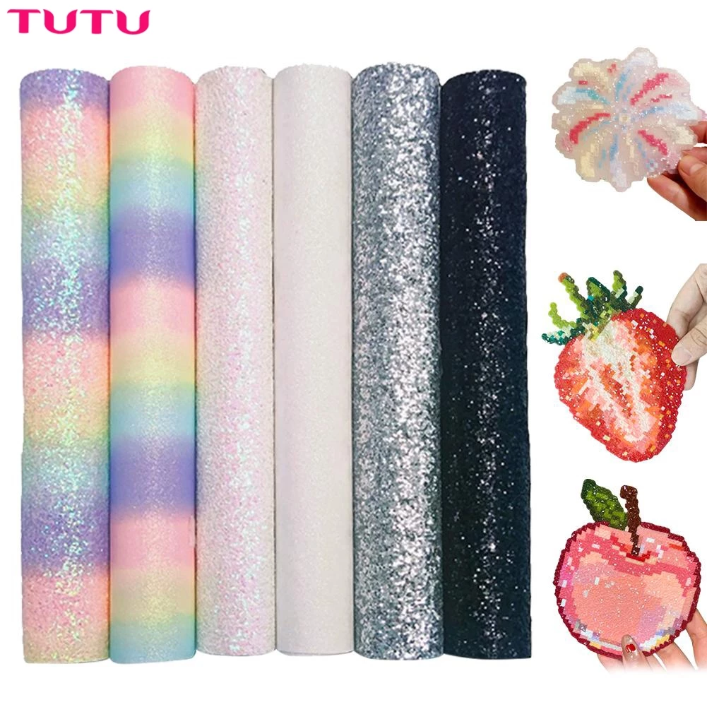 6Pcs 15cm*10cm Vải Ủi Kim Tuyến Hạt Nhựa Ủi - Hạt Hama Beads - Phụ Kiện Hạt Nhựa Ủi - Đậu Thần Kỳ