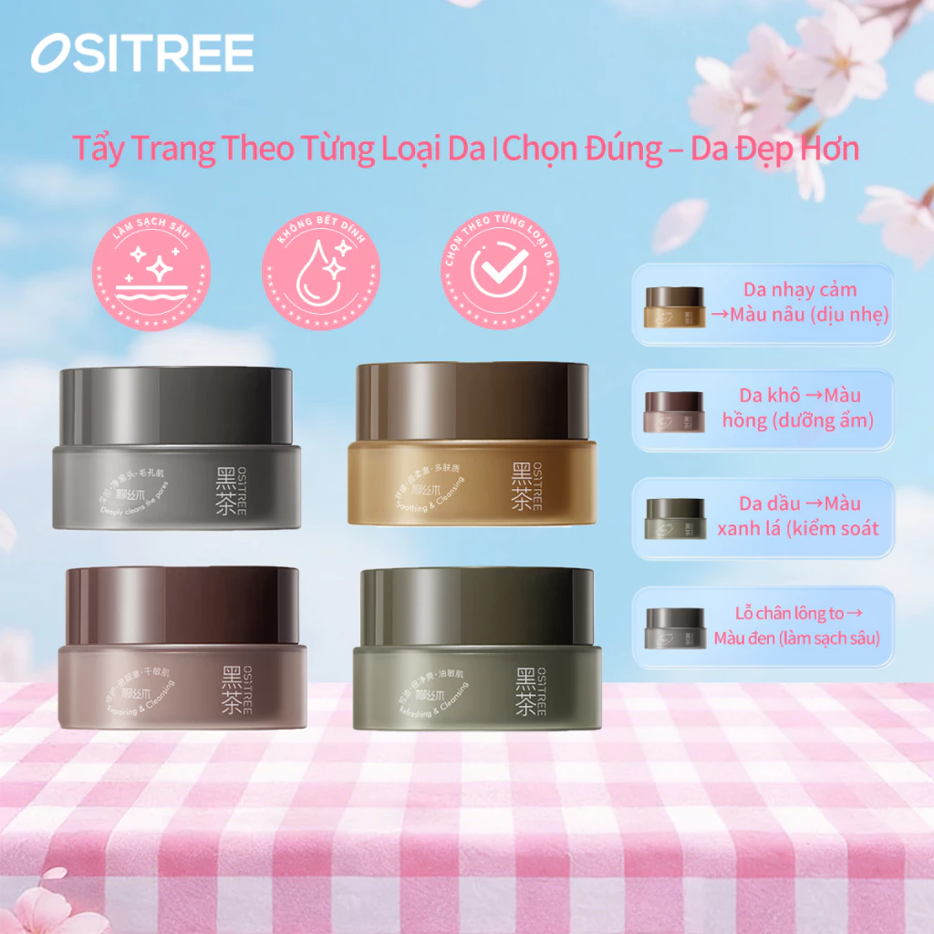 [Quà tặng] OSITREE Kem tẩy trang chiết xuất thực vật Kem tẩy trang nhẹ nhàng 10g Tẩy trang