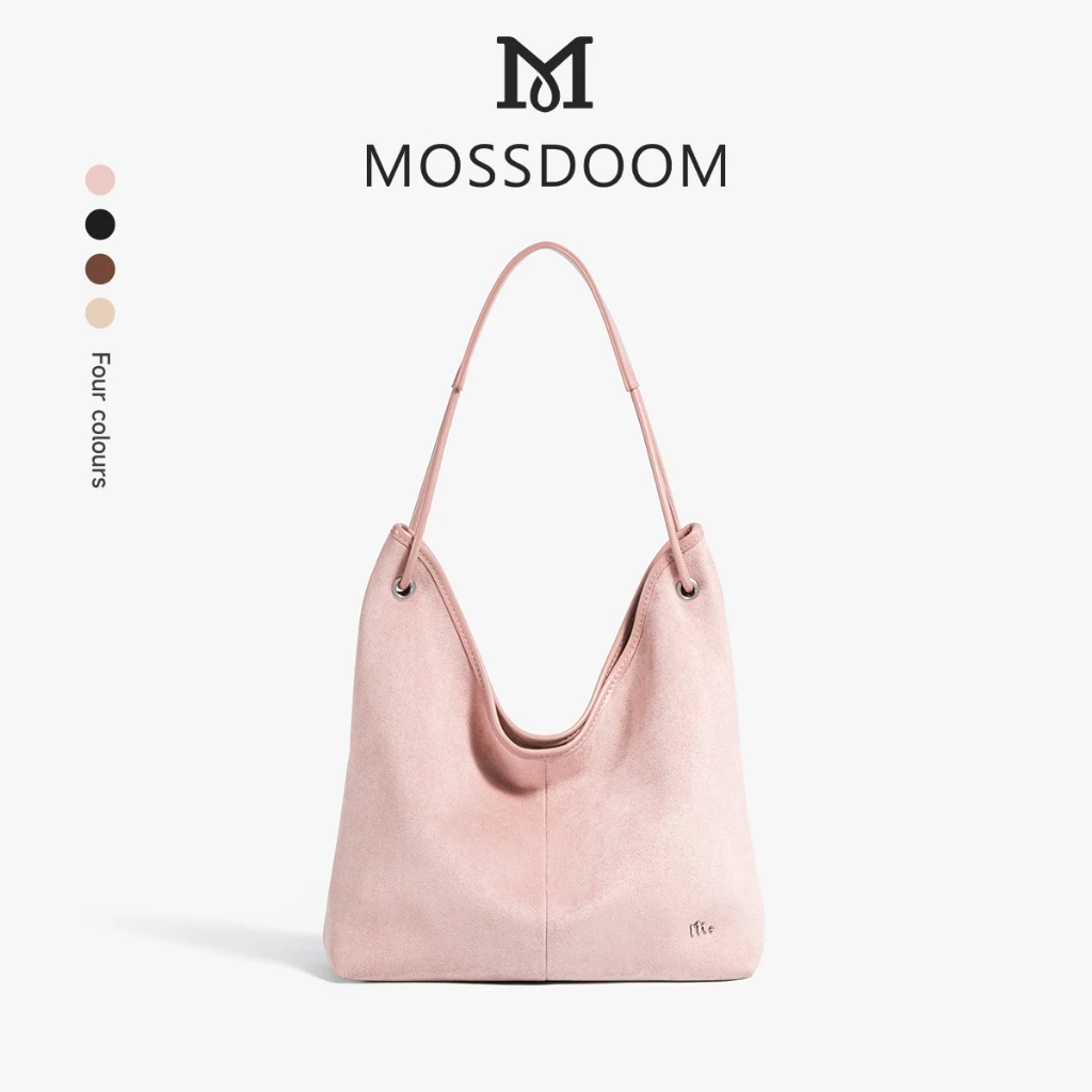 MOSSDOOM Daela Bag Retro Túi Hobo có thể đảo ngược thông thường Túi đeo vai phong cách Hàn Quốc thư giãn