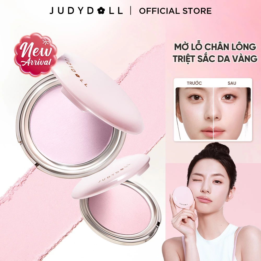 [MỚI] Phấn phủ nén JUDYDOLL Velvety Matte Long-Wear Powder Nâng tone Triệt sắc Kiềm Dầu Mịn da Che lỗ chân lông 8g