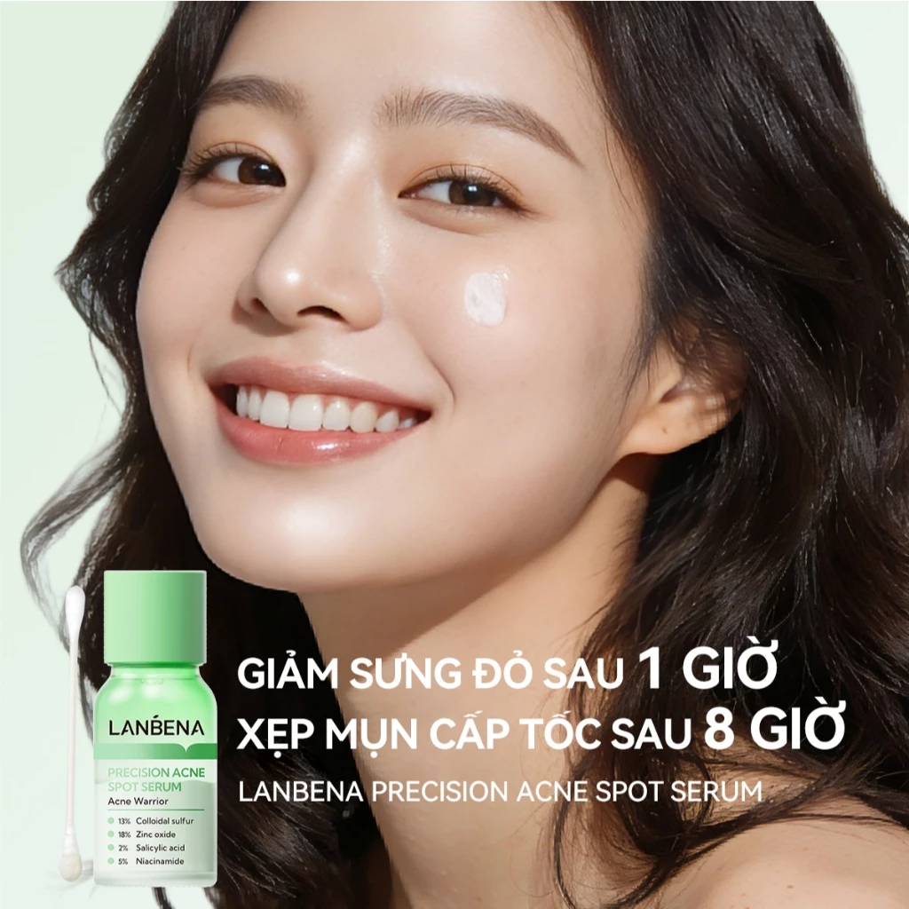 LANBENA ACNE SERUM CHÂM MỤN (12ML) - HỖ TRỢ GIẢM ĐỎ VÙNG DA MỤN NHANH CHÓNG, XẸP MỤN GOM CỒI HIỆU QUẢ Skincare