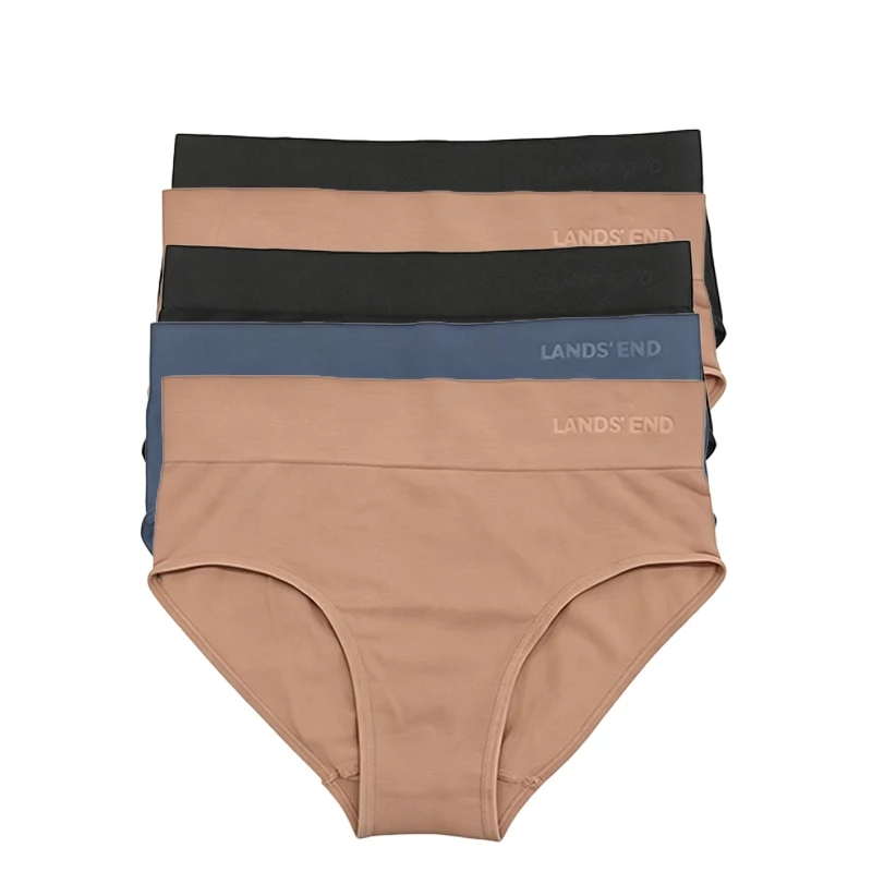 Quần lót Cotton cạp cao 5 gói của LANDS 'END, Quần lót không trưng bày