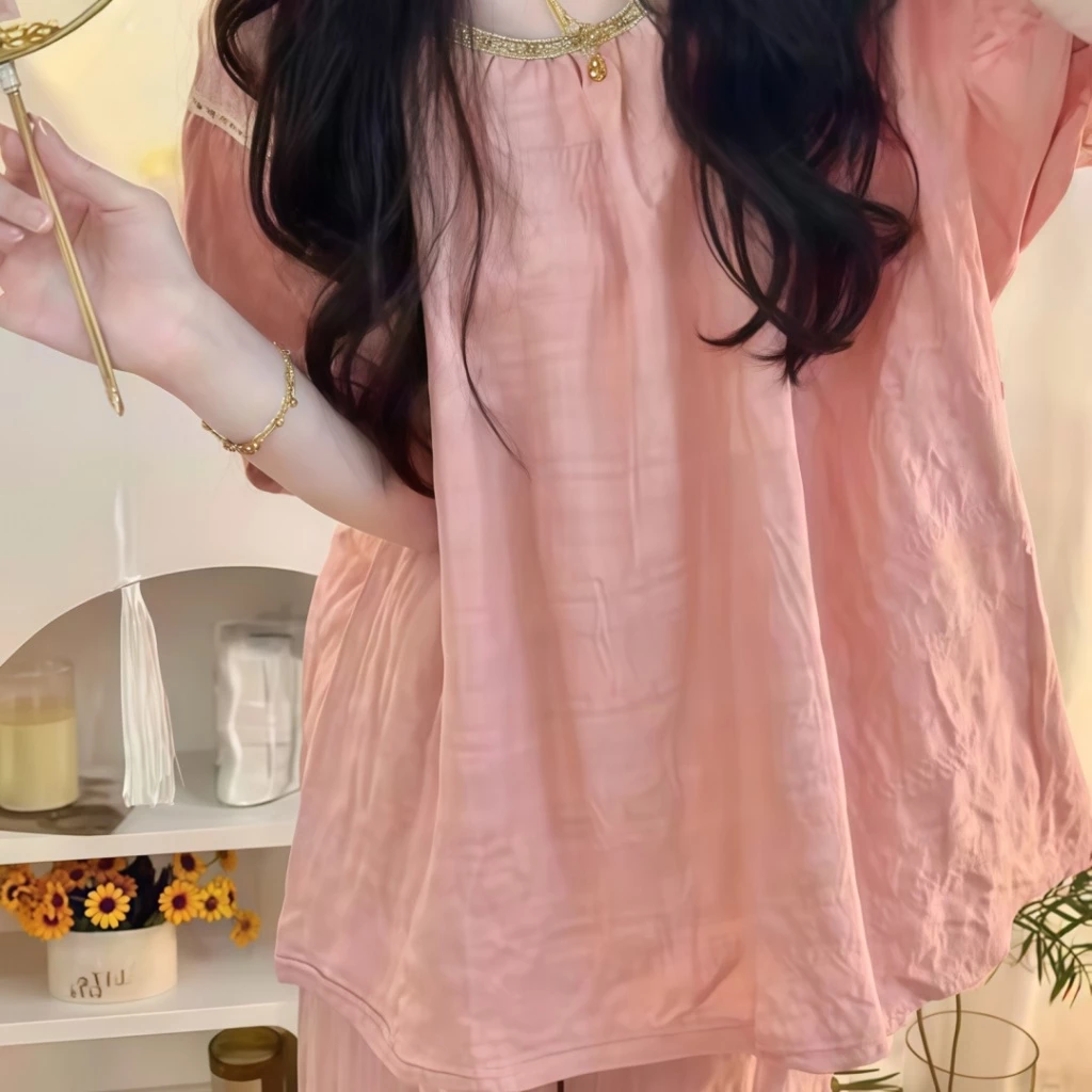 【Mã giảm giá-MI3PF738】Bộ đồ ngủ nữ phong cách Trung Hoa - Chất cotton mây tay dài, ngọt ngào sang trọng - Đồ mặc nhà mùa thu xuân, thoải mái thanh lịch
