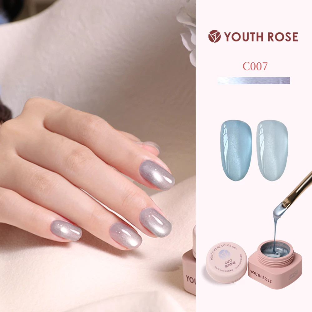 Youth Rose Sơn gel mắt mèo hiệu ứng pha lê trong suốt hạt thủy tinh chuyên dụng cho làm nail mắt mèo C007 thạch tráng gương mong tay