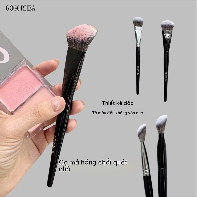 GORGORHEA Slope Blush Brush Nhỏ Slope Blush Cream Makeup Soft Hair Makeup Artist Chuyên dụng