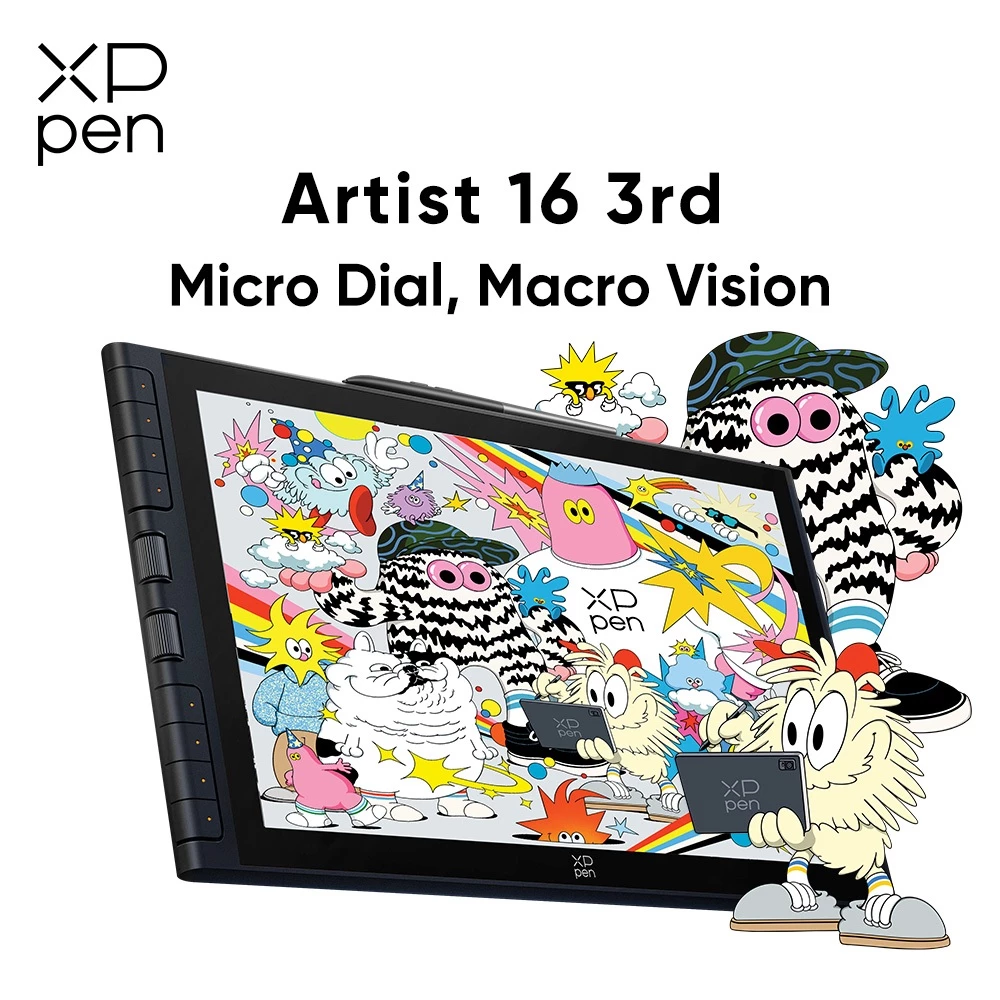 Bảng vẽ điện tử XPPen Artist 16 3rd Màn hình bút With Micro X-Dial & X4 16K Pen & Stand