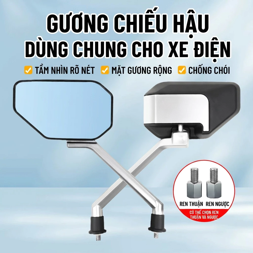 360 ° Gương chiếu hậu xe máy Gương chiếu hậu gương lớn Chống cháy nổ Chống chói Xe máy đa năng SideMirror Phụ kiện xe máy Yamaha / Honda