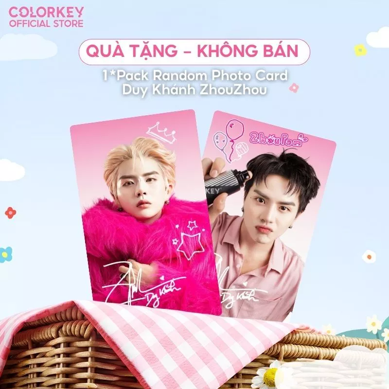 [QUÀ TẶNG KHÔNG BÁN] 1 Pack Random Photo Card Duy Khánh Zhou Zhou x COLORKEY