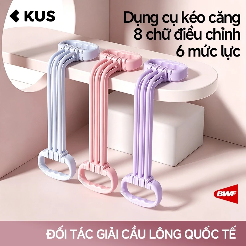 Dây Kháng Lực Số 8 Điều Chỉnh 6 Mức Lực, Dây Tập Thể Hình Đa Năng Tại Nhà Cho Nam Nữ, Tập Vai Lưng Bụng Mông Chân, Thiết Kế Tai Mèo Siêu Bền