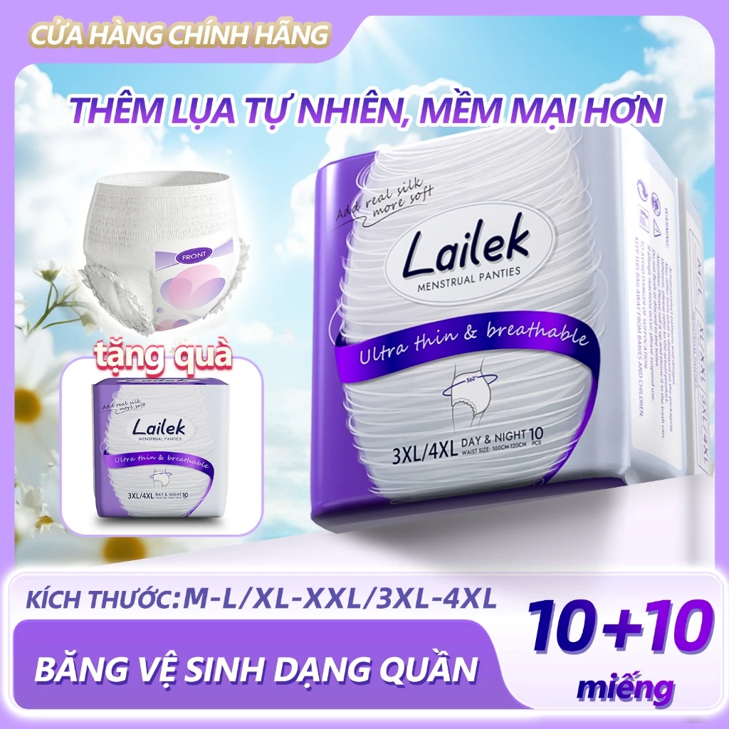 Bäng ve sinh dang quàn Lailek 20 miêng,Sièu mòng thám húttót, chóng tràn hièu quà, M/L - XL/XXL