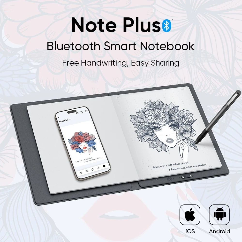 XPPen Note Plus Bluetooth Smart Notebook A5 Máy tính xách tay kỹ thuật số & Phác thảo Viết Máy tính bảng Elec NotePad